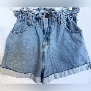 UK Brand River Island Retro Baggy Gathered High Waist Women’s Shorts Size 28-32